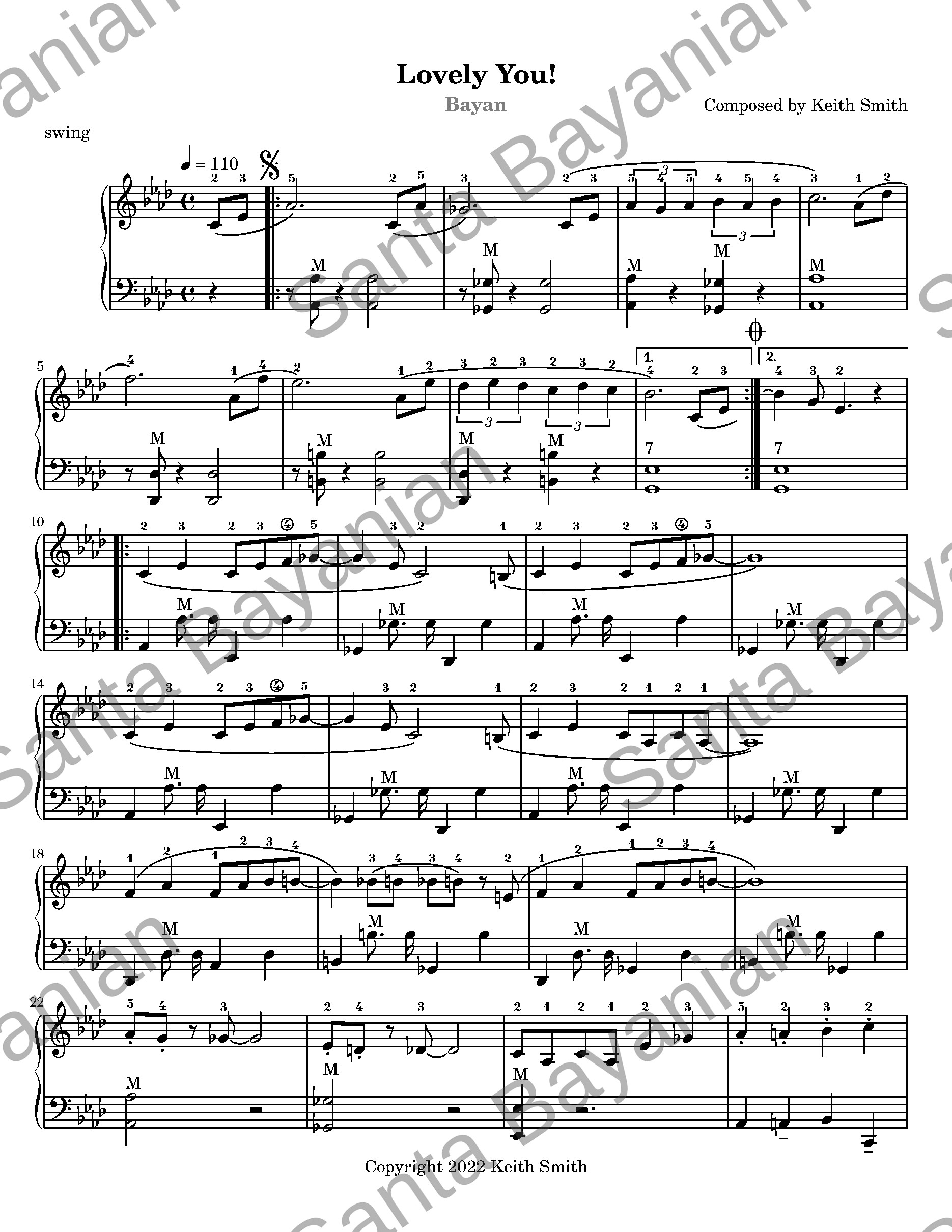 Preview of Lovely You sheet music