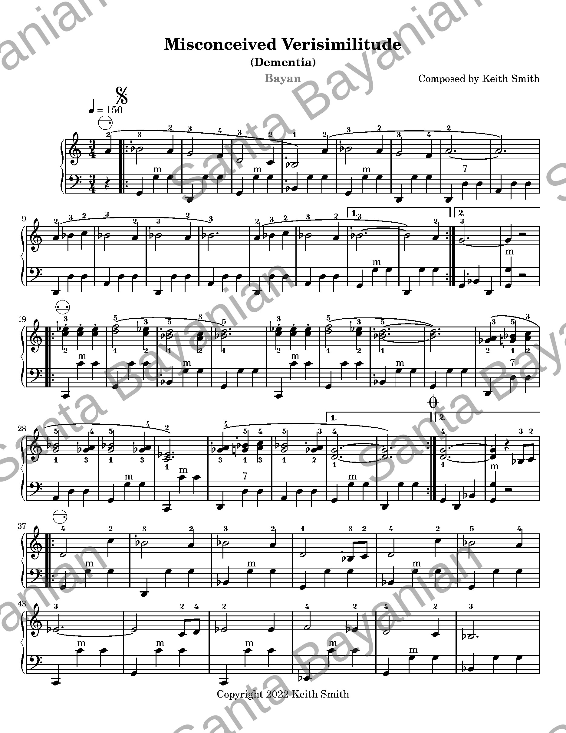 Preview of Misconceived Verisimilitude sheet music