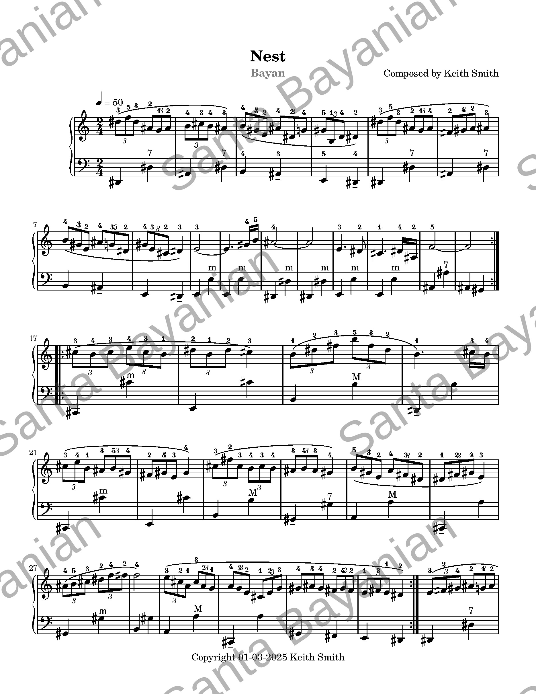 Preview of Nest sheet music