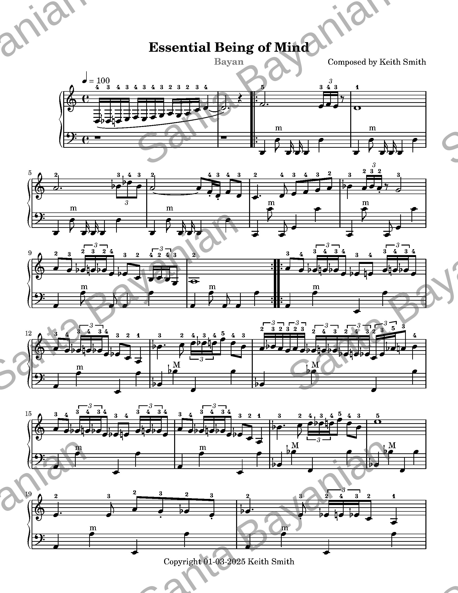 Preview of Essential Being of Mind sheet music