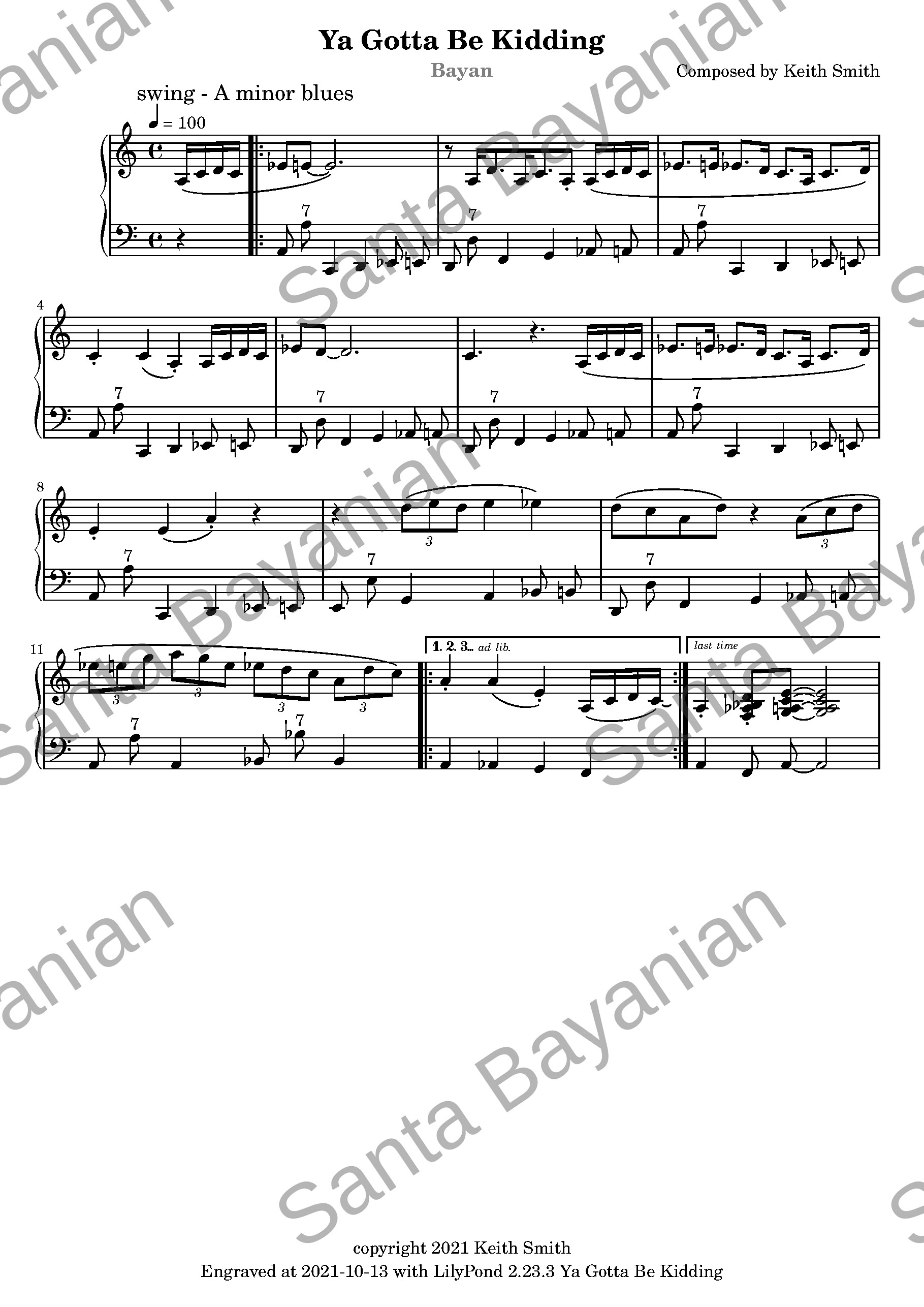 Preview of Ya Gotta Be Kidding sheet music