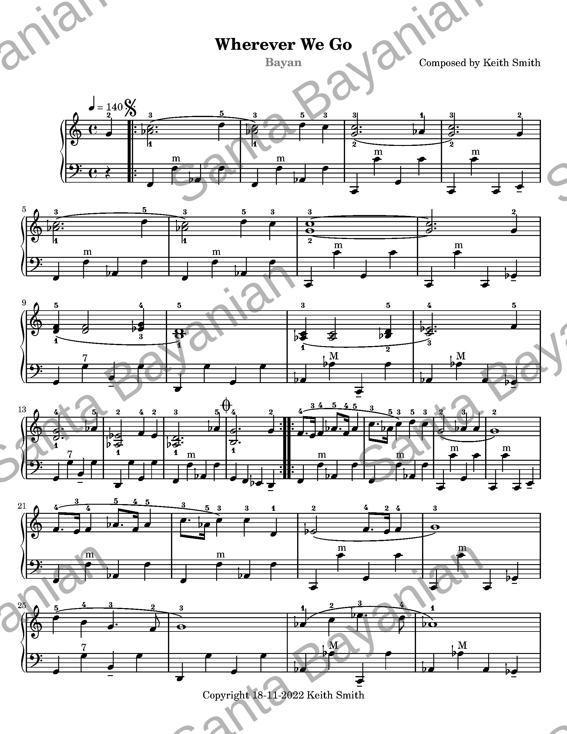 Preview of Wherever We Go sheet music