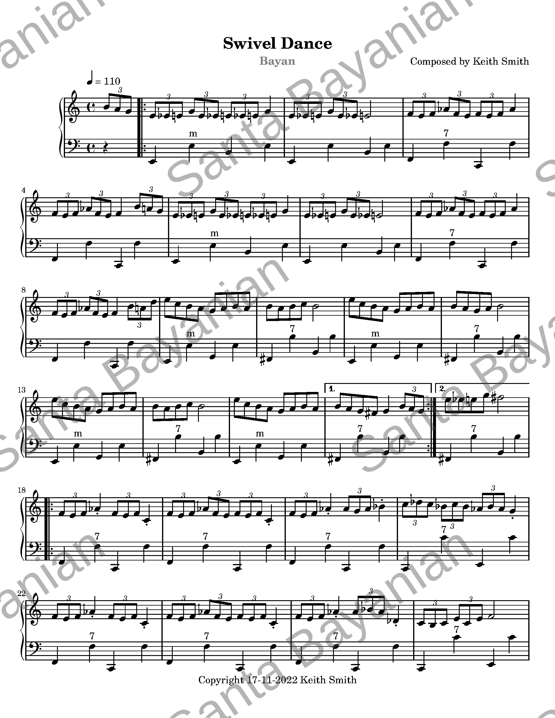 Preview of Swivel Dance sheet music