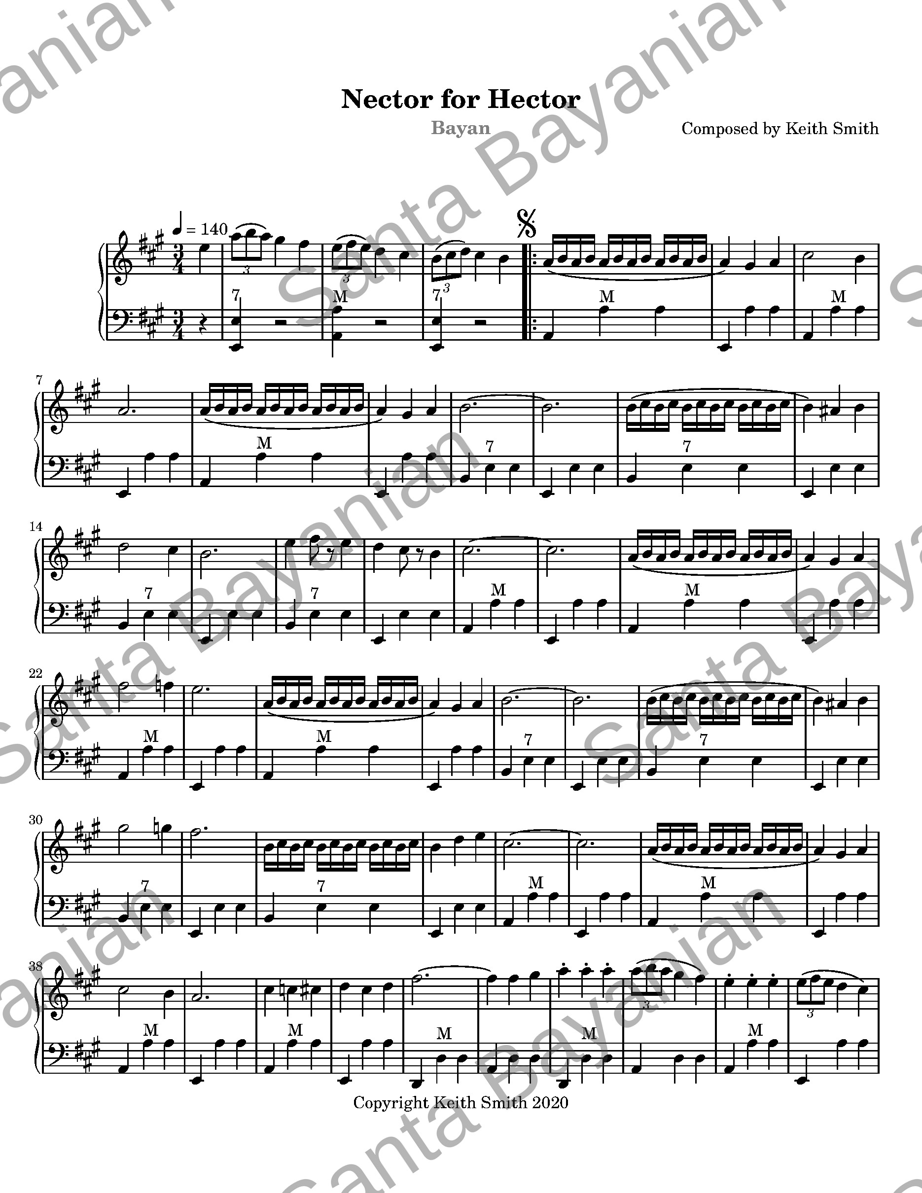 Preview of Nector for Hector sheet music