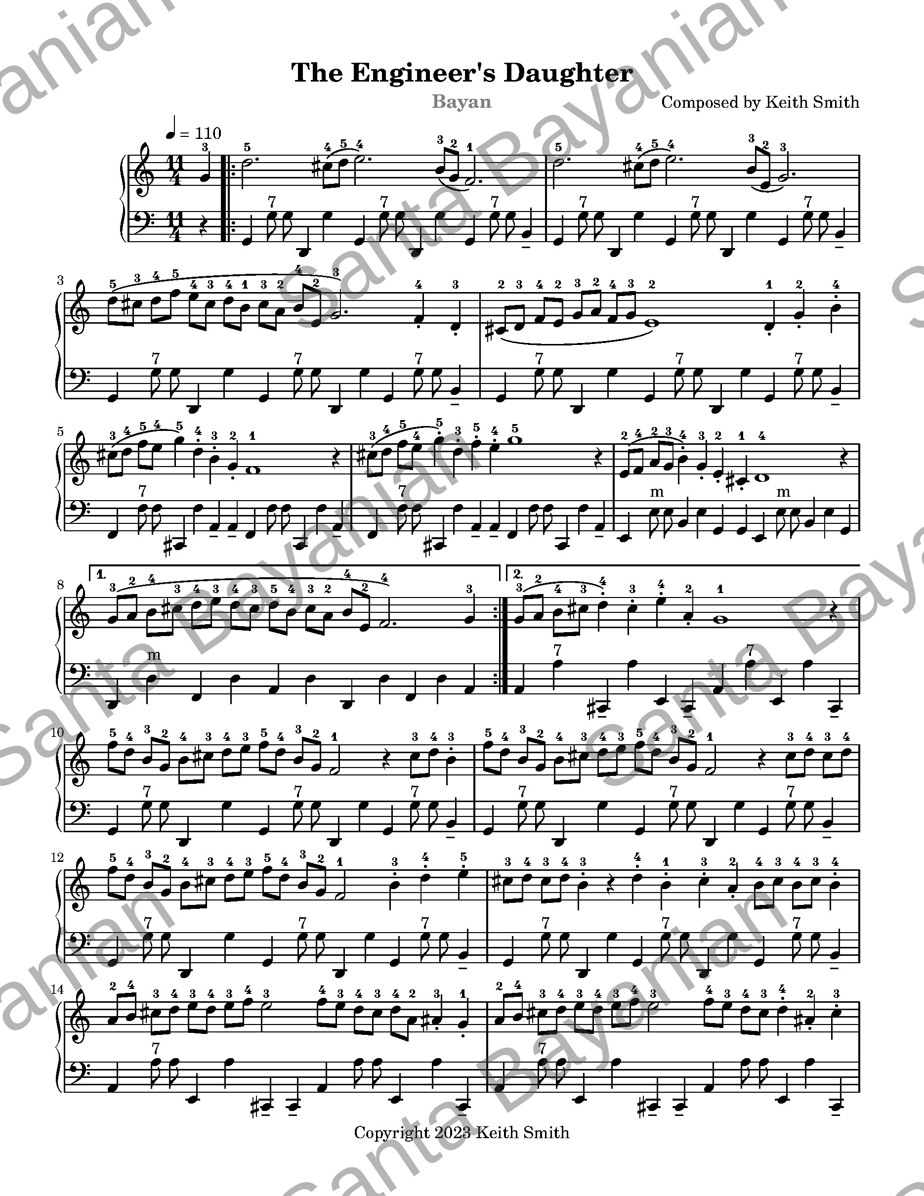 Preview of The Engineer's Daughter sheet music