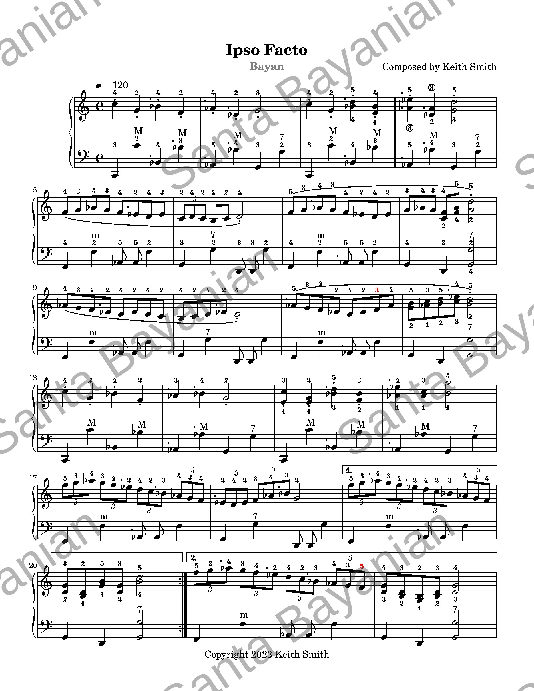 Preview of Ipso Facto sheet music