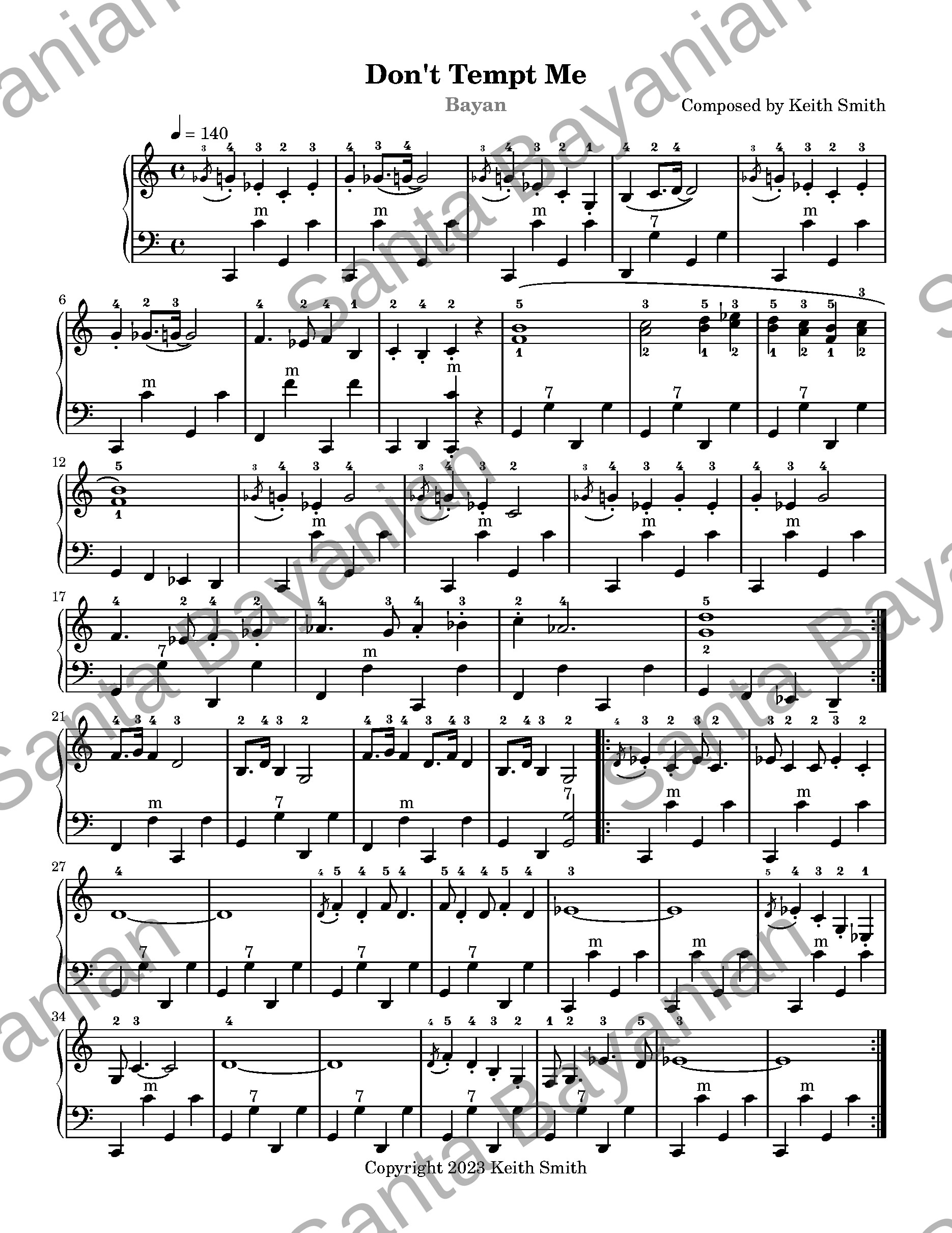Preview of Don't Tempt Me sheet music